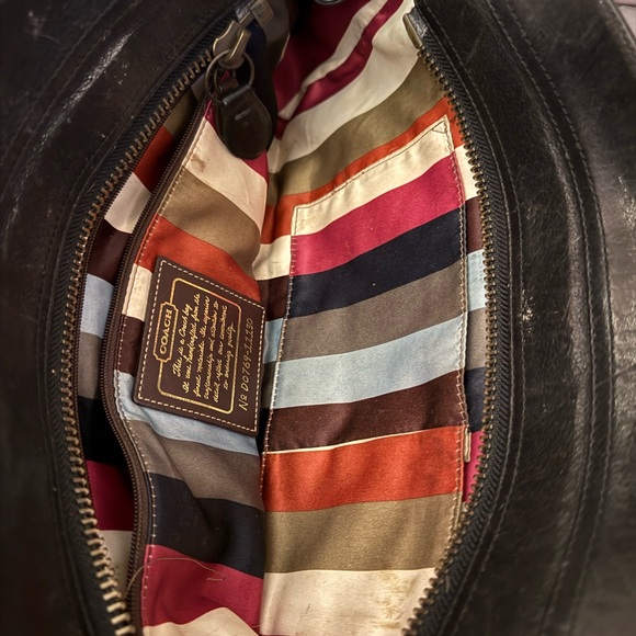 Coach Black Leather Satchel with Gold Hardware - Picture 10 of 11